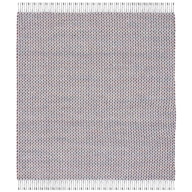 SAFAVIEH Handmade Montauk Wakely Casual Rug - 6' Square - Ivory/Black