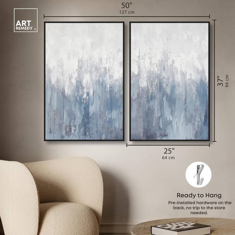 Frosted Glass Canvas Set of 2 by Art Remedy