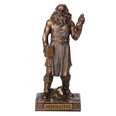 3.43" H HEPHAESTUS Statue Resin - 1.54"x1.5"x3.43"