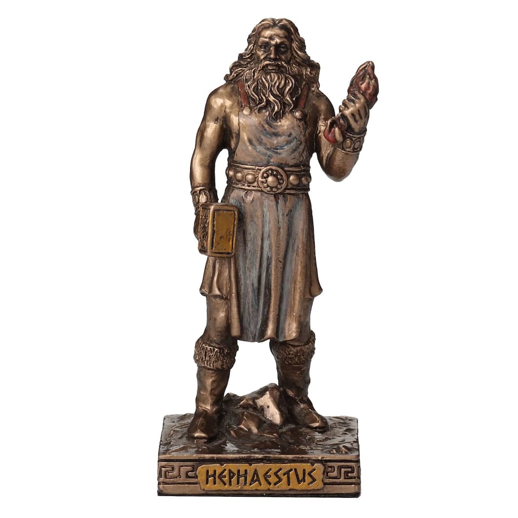 3.43" H HEPHAESTUS Statue Resin - 1.54"x1.5"x3.43"