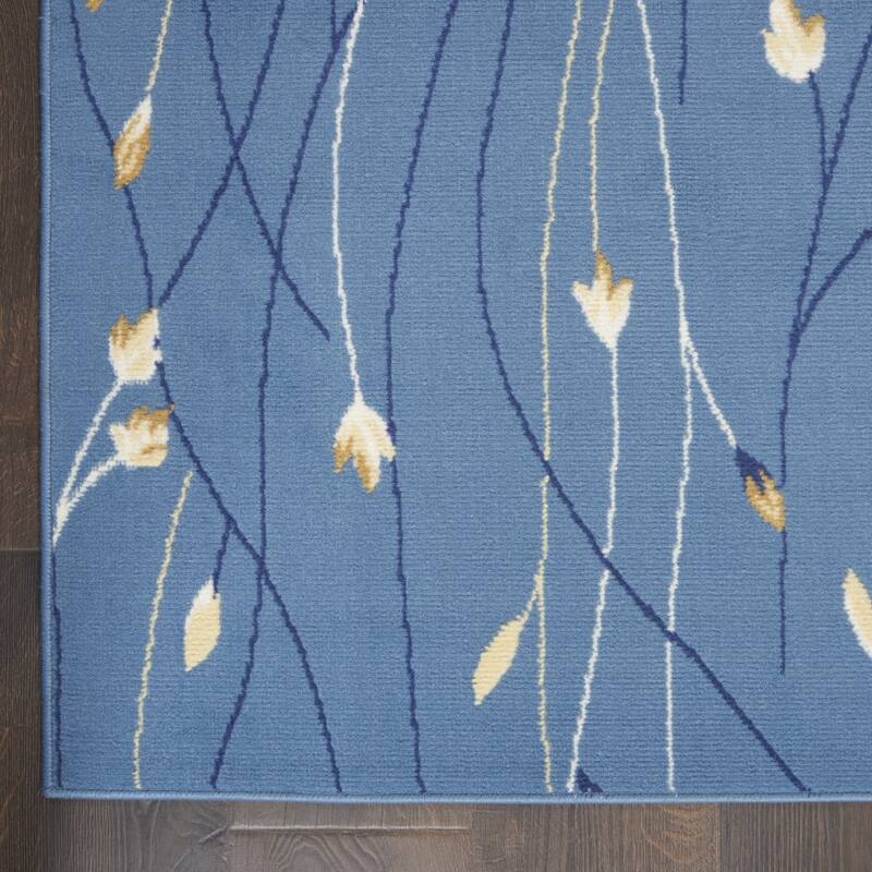 Lohu Power Loomed Floral Area Rug By HomeRoots - 60' X '36' X '0.5