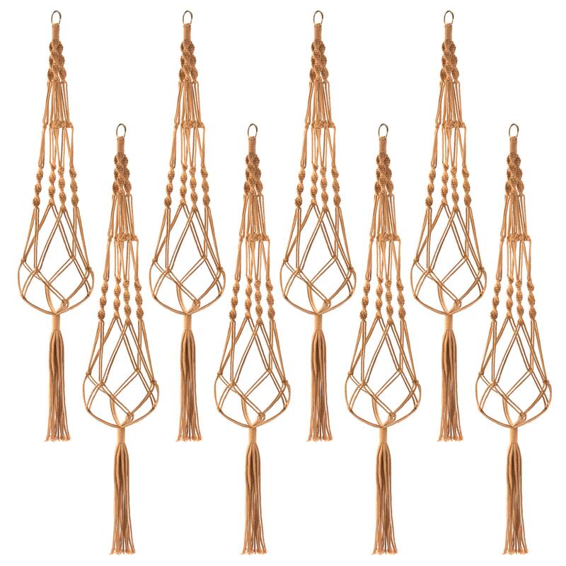 Macrame Plant Hanger (4, 6, 8 Pack) Hanging Plant Pots Cotton Rope