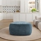 preview thumbnail 31 of 50, Leon 43" W Modern Oversized Chenille Triangular Cheese Ottoman