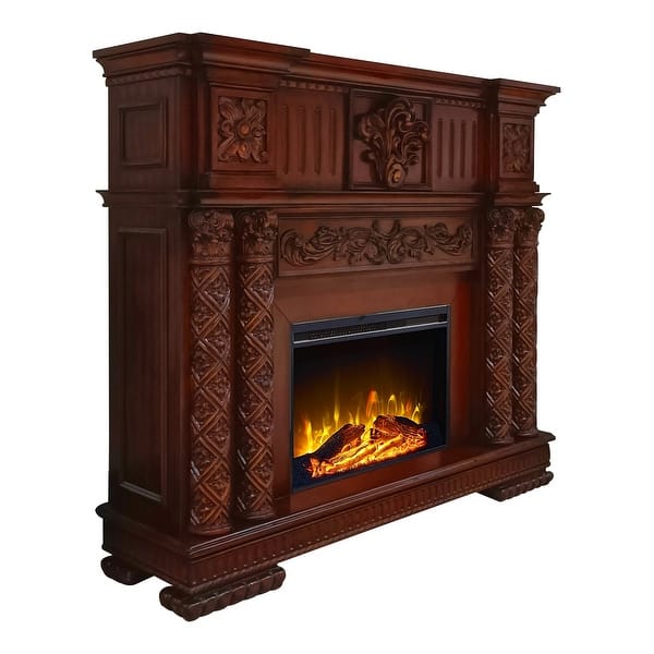 slide 2 of 5, ACME Vendome Fireplace in Cherry