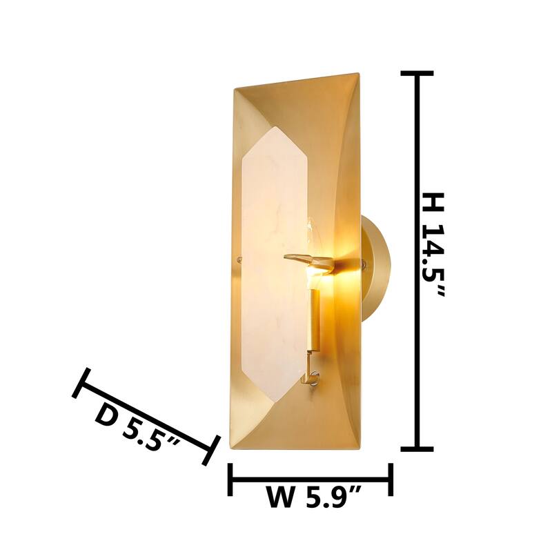 1 Light Copper Metal Wall Sconce With A Stone Center