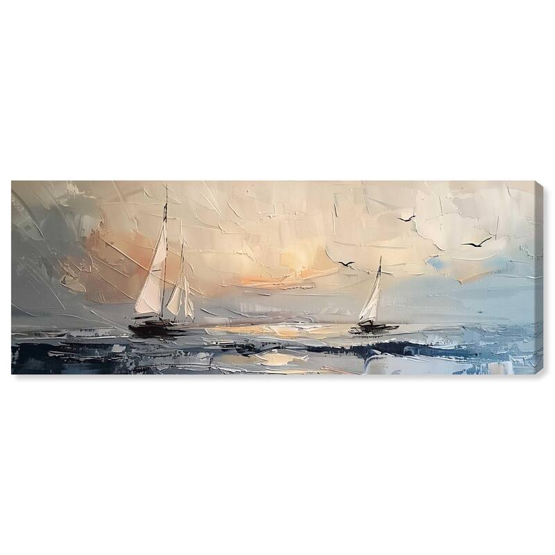 Early Sail Panoramic Canvas by Art Remedy, Gallery Wrapped - 54" x 20"