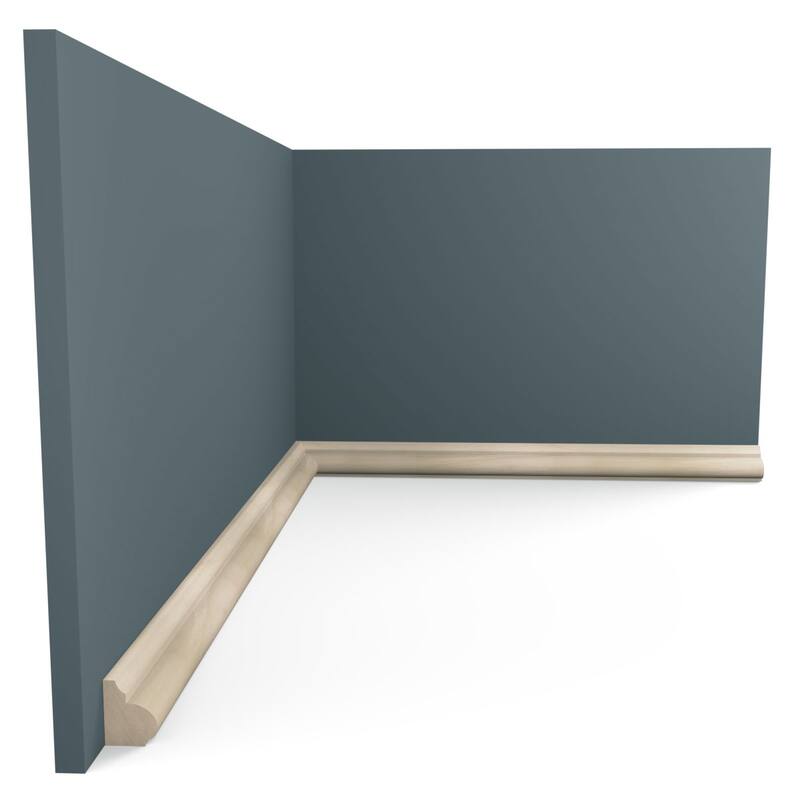 WM1207: 11/16-in D x 7/8-in W x 96-in L Americraft Solid Hardwood Stain Grade Base Cap Moulding