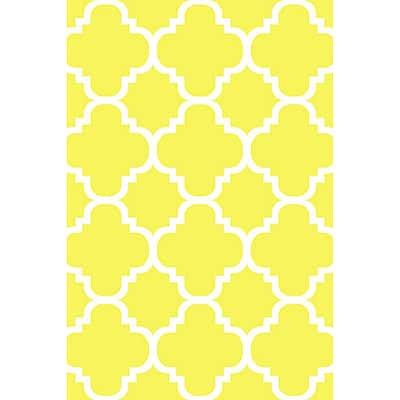 LYKE Home Yellow geometric inspired Rug