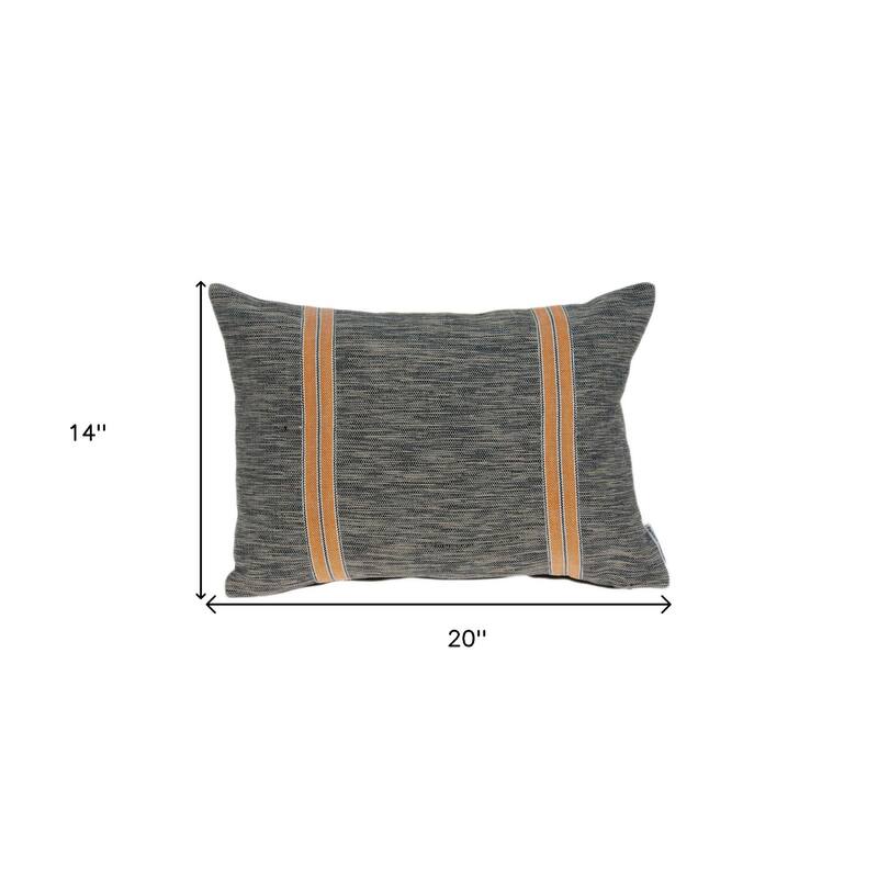 HomeRoots 14" X 20" Multicolor Cotton Throw Pillow Cover