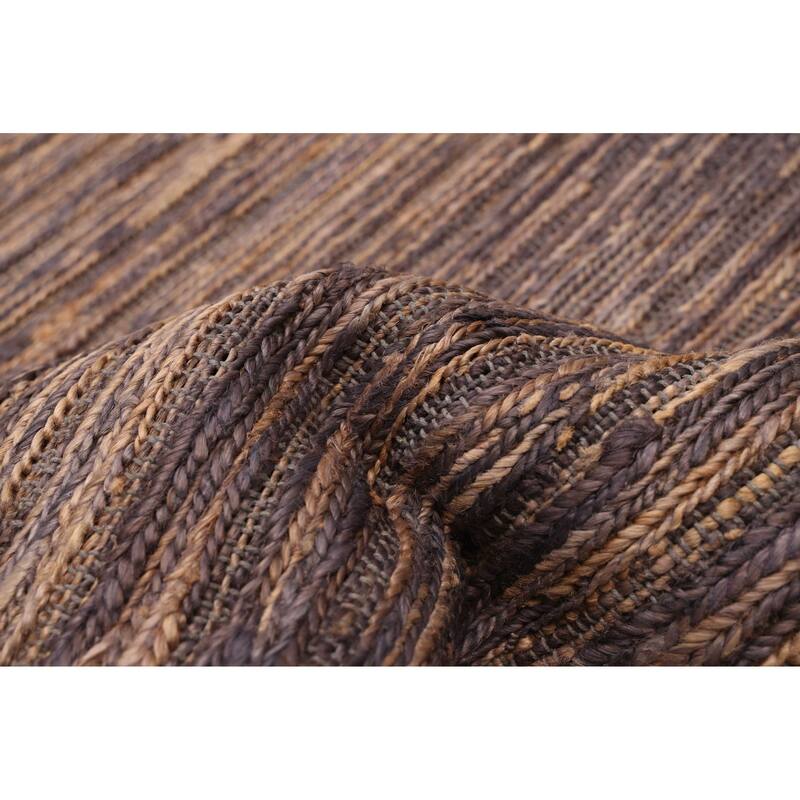 ECARPETGALLERY Flat-Weave Palas Denizli Brown Jute Rug - 5'1 x 7'10