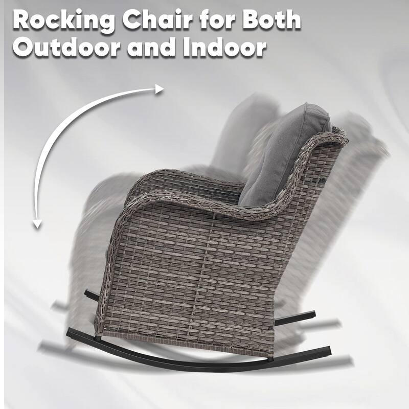 Patio Rocking Chair Outdoor Rocking Chairs Set of 2