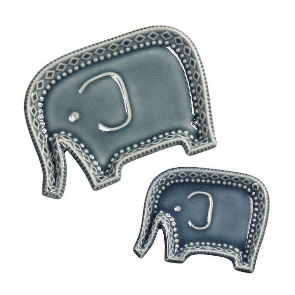 Shop Indaba Trading Elephant Trinket Tray Soap Dish Glazed
