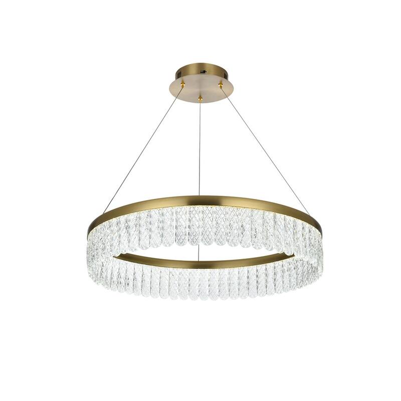 Elegant Lighting 2060D24 Rune 24" Wide LED Ring Chandelier - 2087