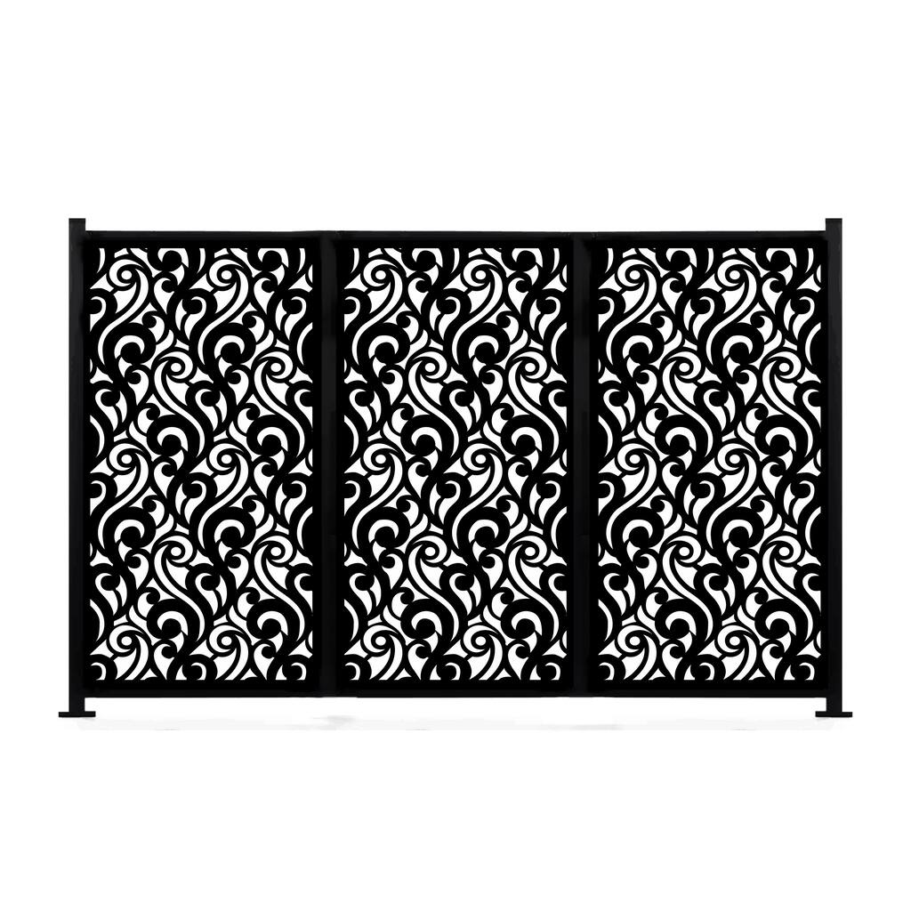 HighlanderHome Freestanding Modular Metal Privacy Screen, 4FtX 6Ft