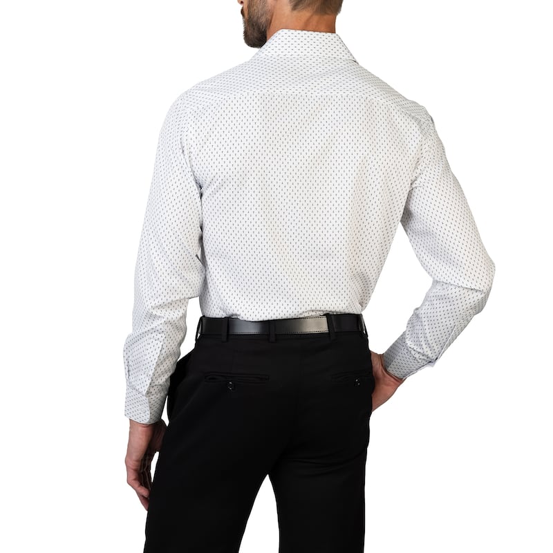 Nautica Men's Wrinkle-Resistant Printed Performance Dress Shirt