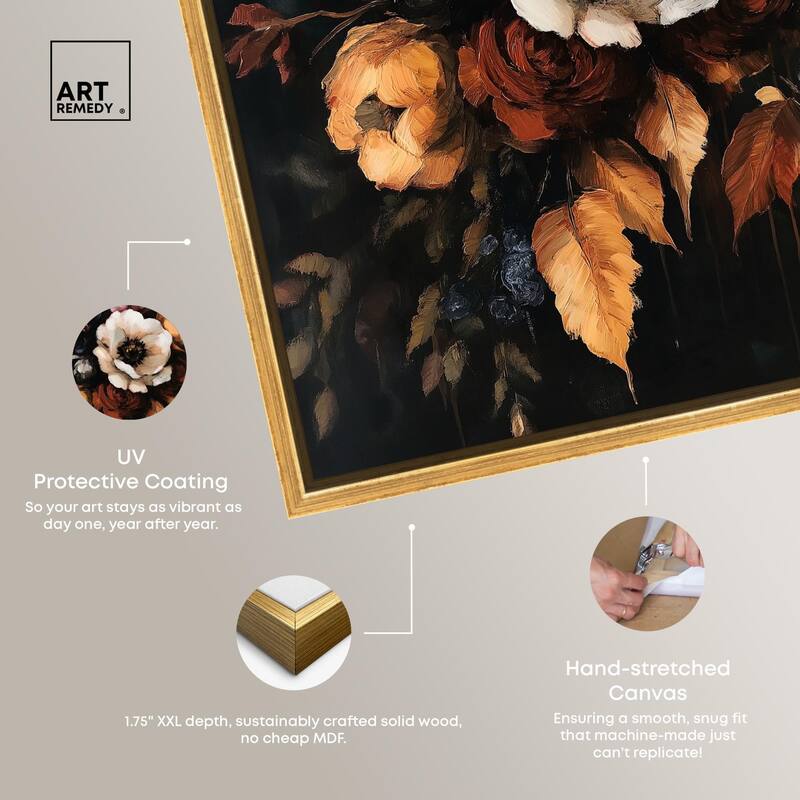 Dark Roses Beauty II Canvas by Art Remedy