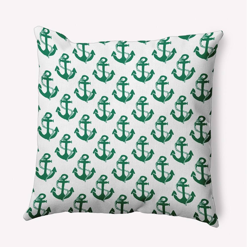 Anchor Pattern Indoor/Outdoor Throw Pillow
