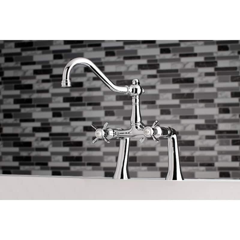 Kingston Brass Essex 7 in. Center Deck Mount Clawfoot Tub Faucet