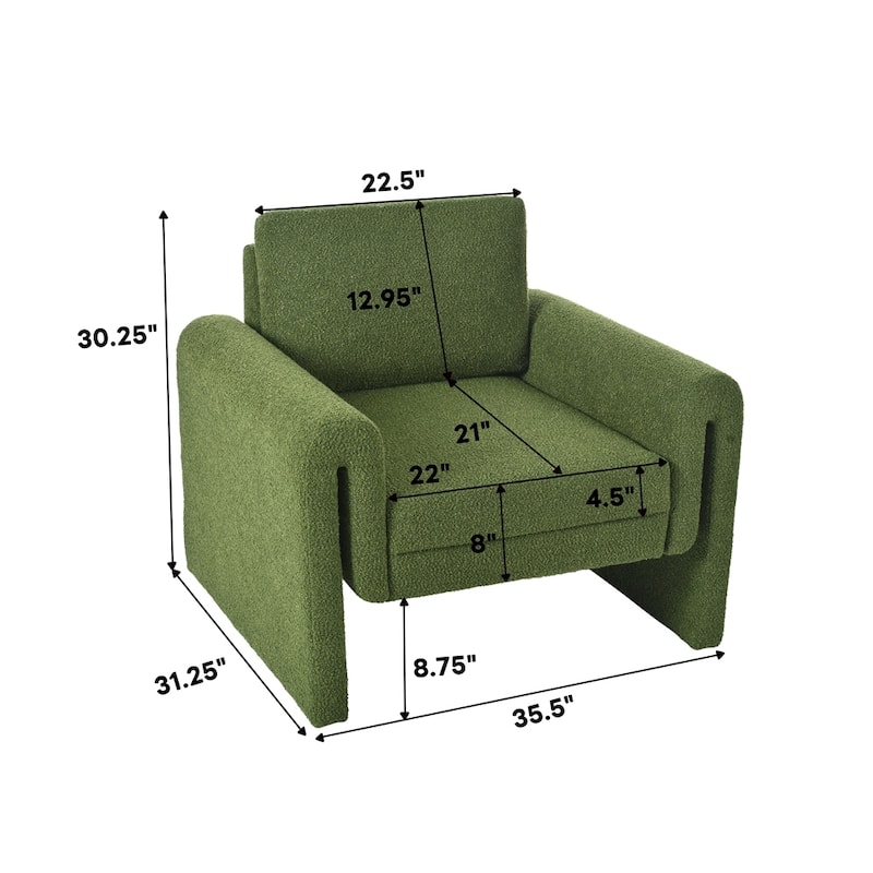 Modern Bouclé Upholstered Accent Chair
