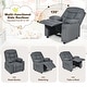 preview thumbnail 21 of 46, Costway Kids Youth Recliner Chair PU Leather w/Cup Holders & Side