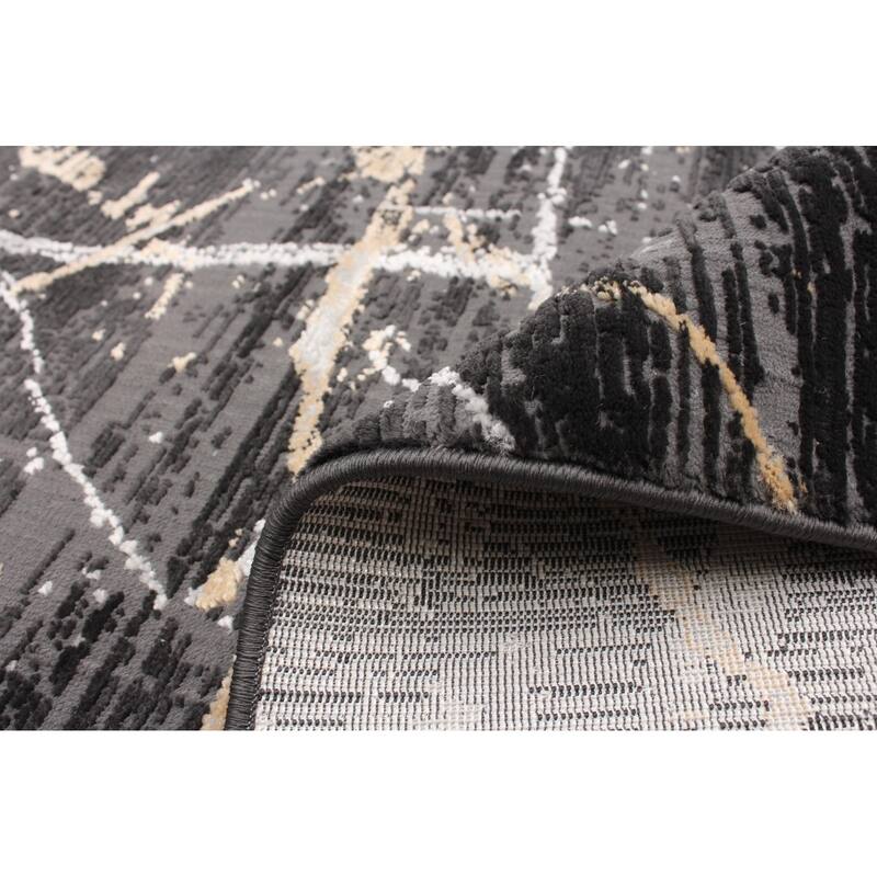 ECARPETGALLERY Florence Dark Grey Casual Rug