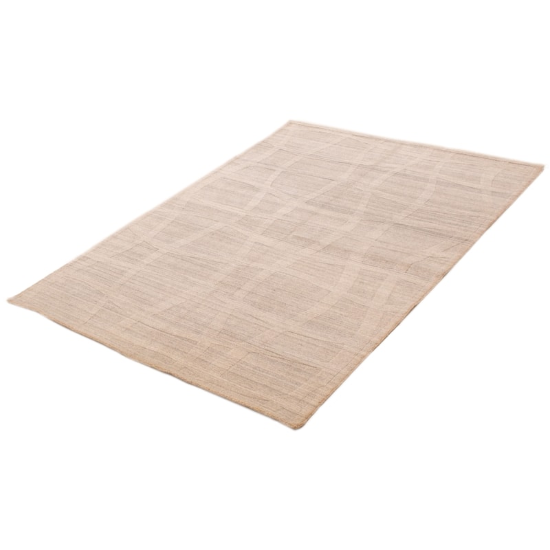 ECARPETGALLERY Hand Loomed Kashkuli Gabbeh Light Grey Wool Rug - 5'7 x 7'9