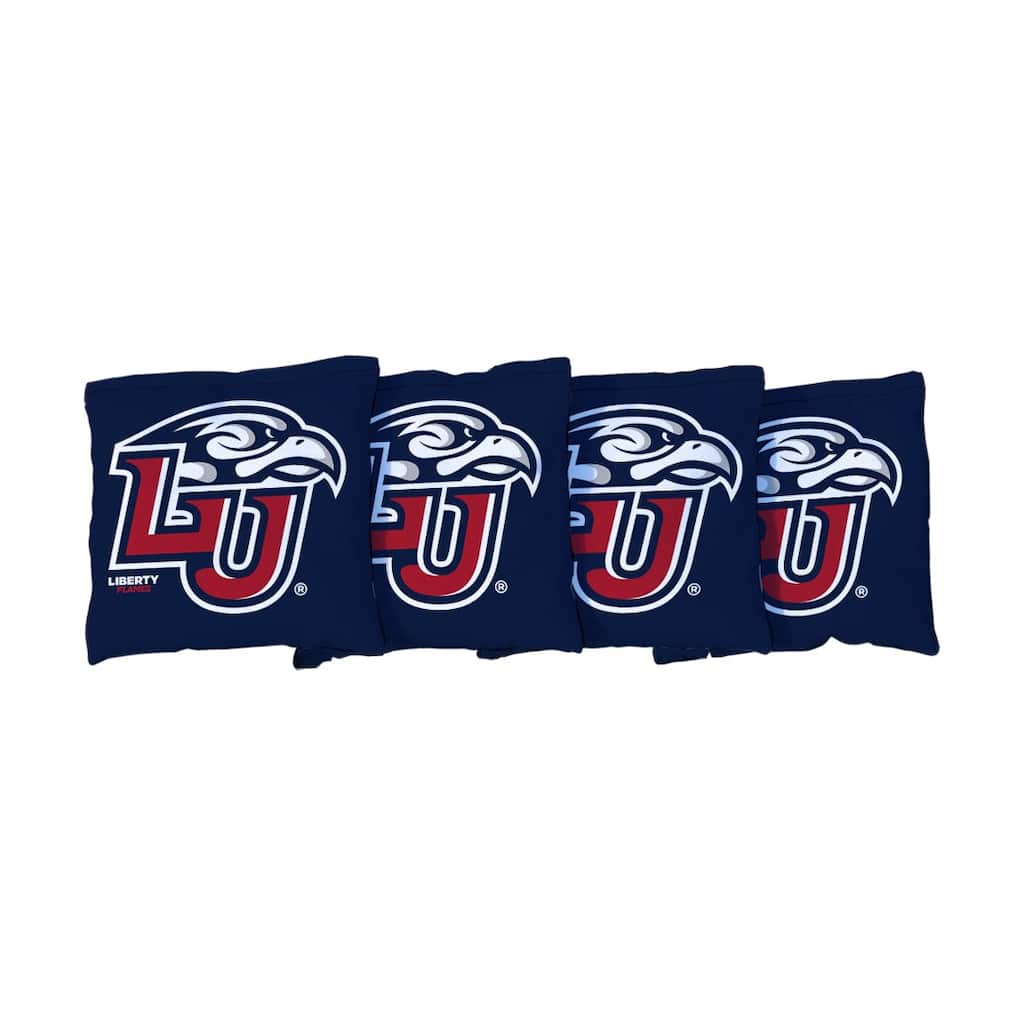 Liberty University Flames Blue Cornhole Bags