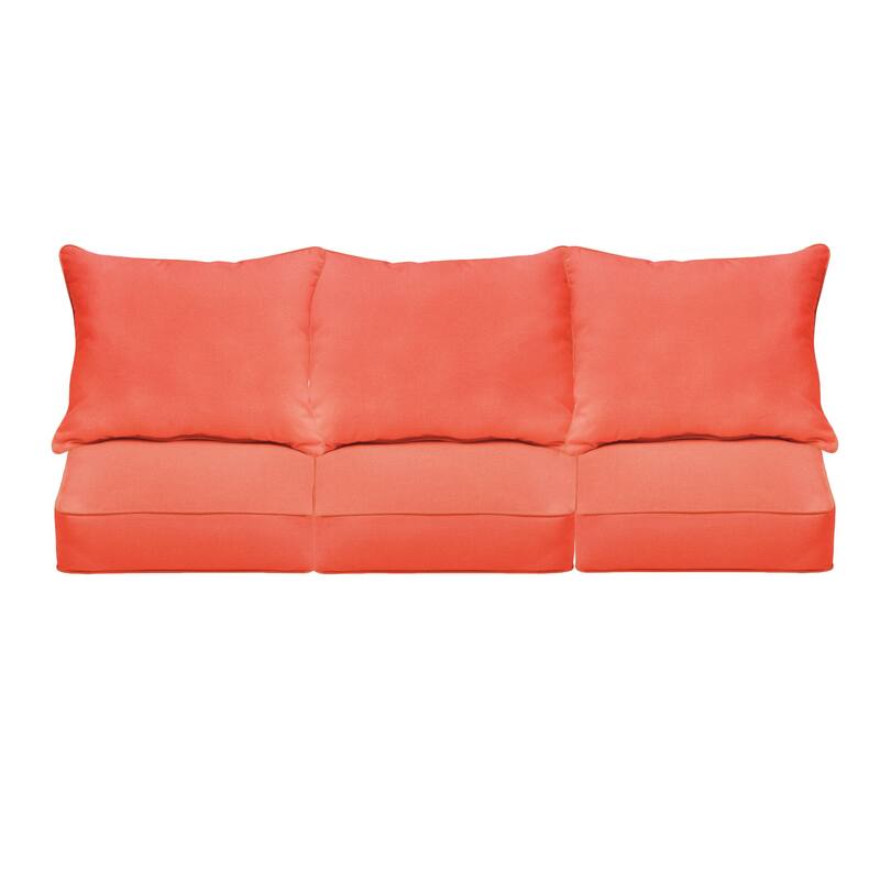 Coral Corded Indoor/ Outdoor Deep Seating Sofa Pillow and Cushion Set - 23 in x 25 in