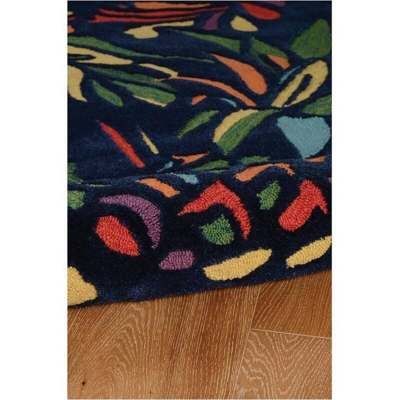 Trinity Pineapple Navy/Multi - 5' x 7'