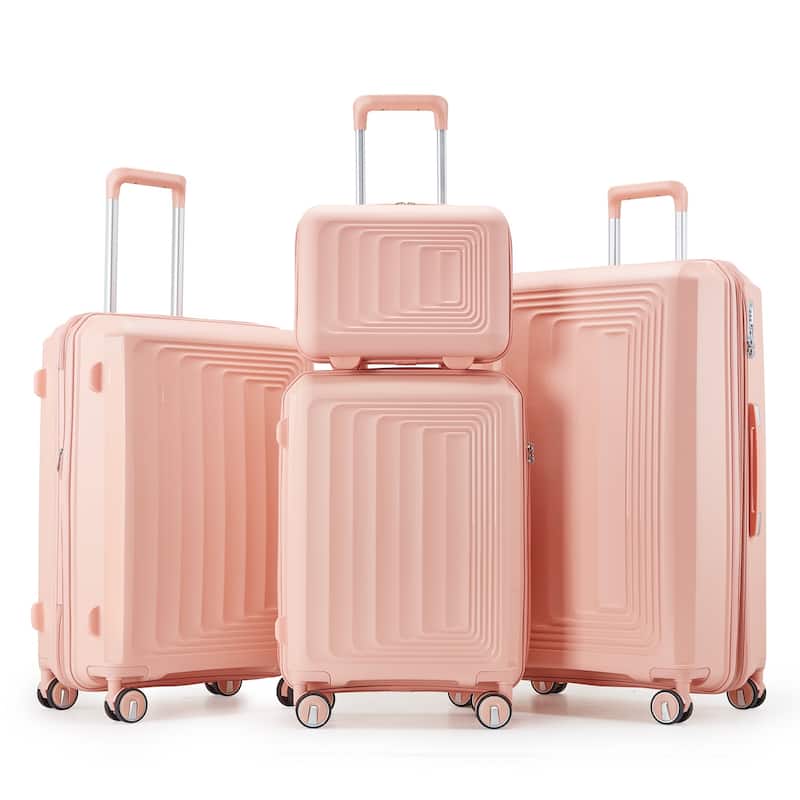 Luggage 4 Piece Sets(14/20/24/28) - Pink