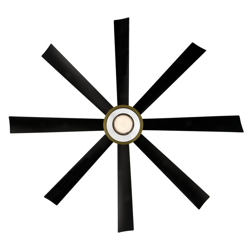 Aura Indoor Outdoor 8-Blade Smart Ceiling Fan 72in with 3000K LED and Remote Control - 72