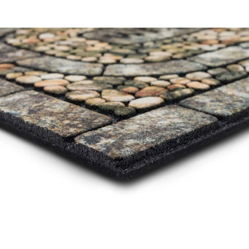 Mohawk Home Welcome Garden Pebbles All Weather Recycled Rubber Door Mat - 1'11" x 2'11"