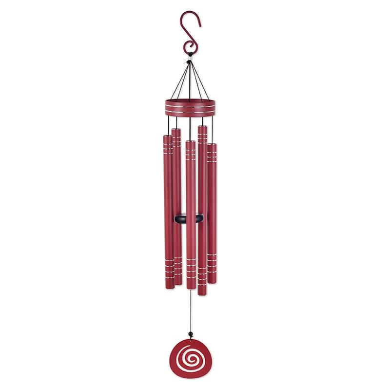 Sunset Vista Design 41" Heavy Tone Wind Chime, Red