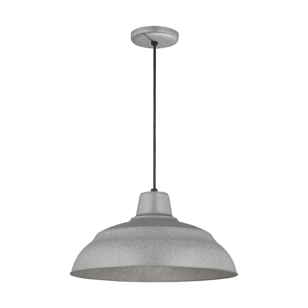Millennium Lighting R Series 17" Metal Cord Hung Warehouse Shade Indoor/Outdoor Pendant Light