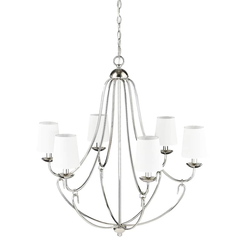 Millennium Lighting 12106 Eisley 6 Light 29" Wide Chandelier - Polished Nickel