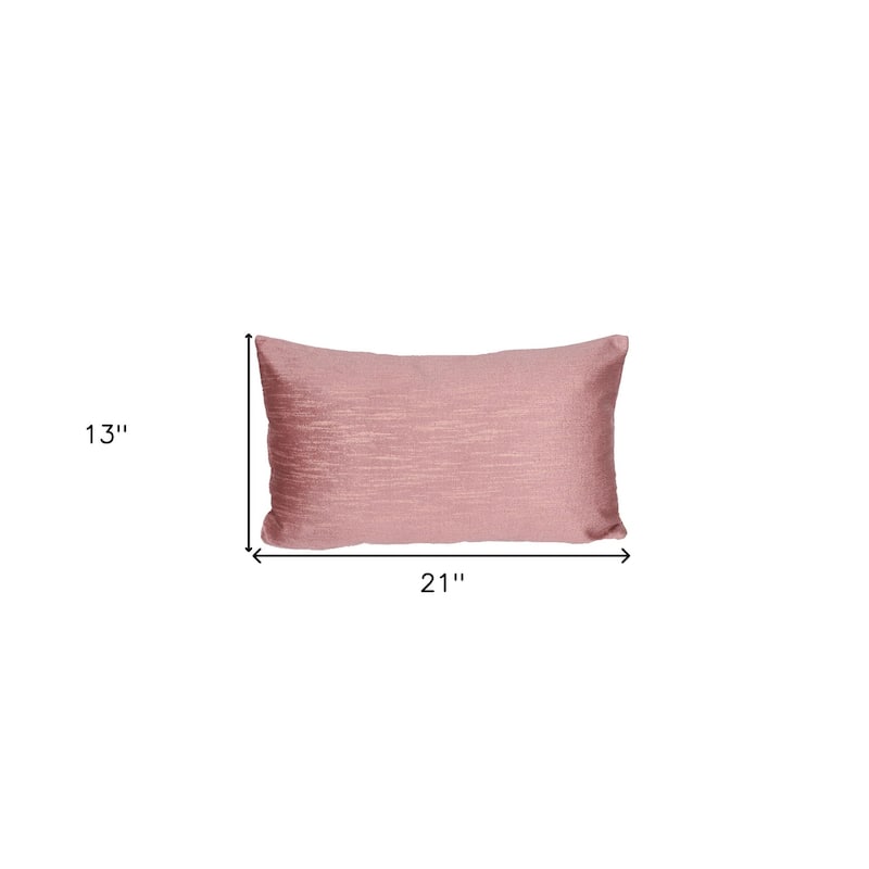 HomeRoots 13" X 21" Maroon Polyester Zippered Pillow