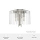 preview thumbnail 4 of 8, Hunter Gatz Ribbed Glass 4-Light Flush Mount Ceiling Light, Low Profile - Modern, Glam, Fluted Glass