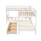 preview thumbnail 30 of 29, Twin L-Shaped Quad Bunk Bed with Three Drawers - Fun & Functional