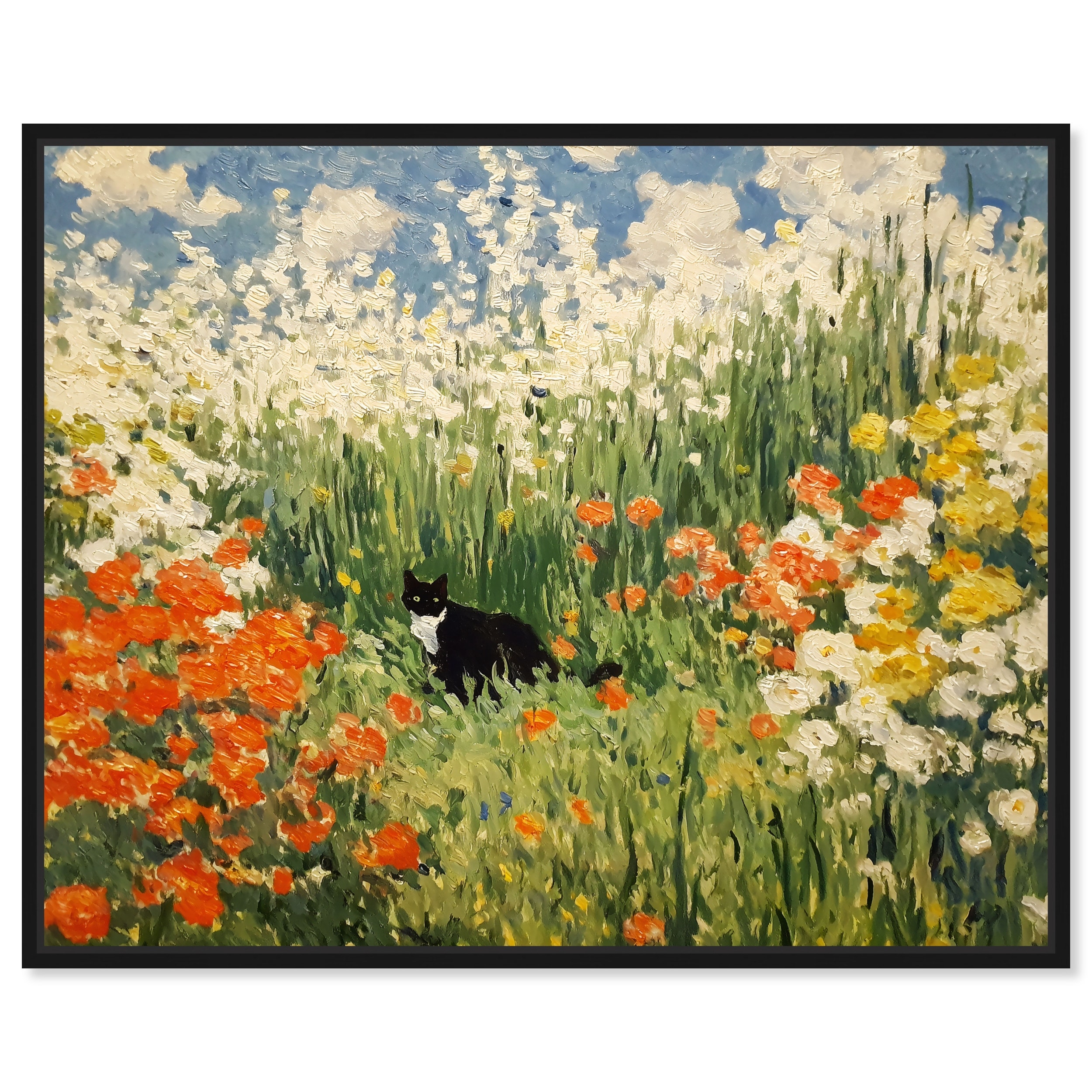 Meadow Glimpse I Floral Wall Decor Framed Canvas Print by Art Remedy
