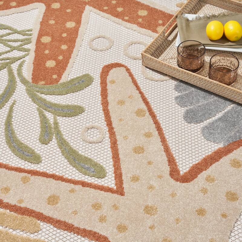 Nourison Aloha Coastal Starfish Indoor/Outdoor Area Rug
