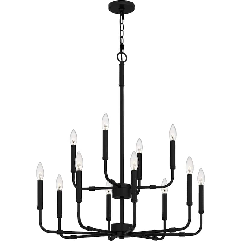 Abner 12-Light Matte Black Chandelier