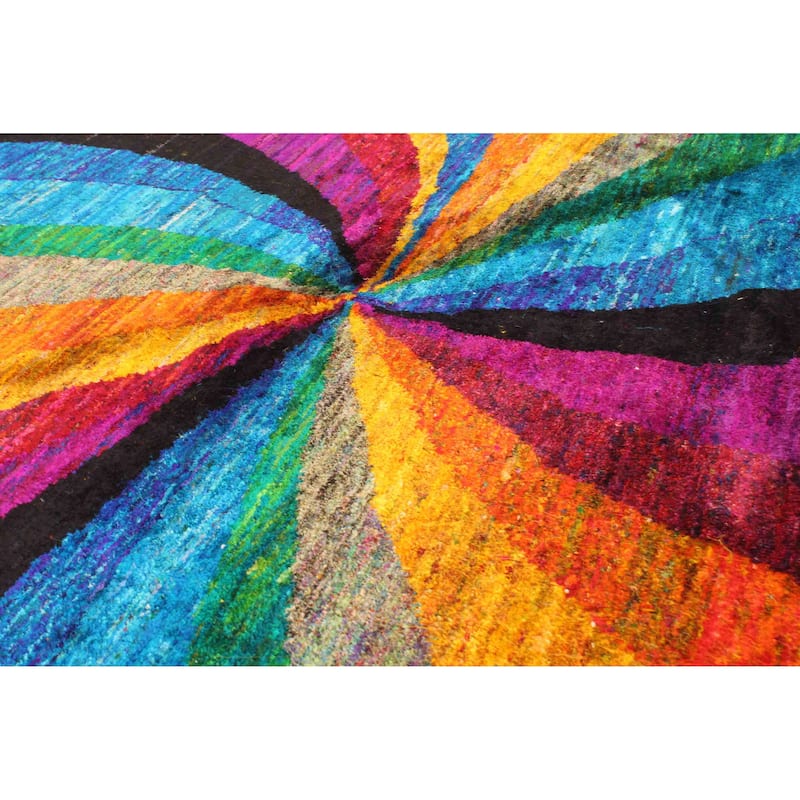 ECARPETGALLERY Hand-knotted Opulence Multi Color Silk Rug - 5'6 x 5'6