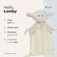 preview thumbnail 2 of 4, Baby Wee Lamby, 8 x 7 Inch Small Lamb Stuffed Animal, Security Blanket Baby Lovey, Baptism Gift