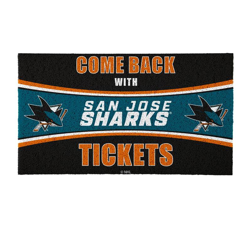 Pittsburgh Penguins 28 in. x 16 in. PVC "Come Back With Tickets" Trapper Door Mat