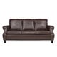 preview thumbnail 7 of 11, Dowd Faux Leather 3 Piece Club Chair and Sofa Set by Christopher Knight Home
