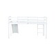 preview thumbnail 30 of 41, Twin Size Solid Wood Low Loft Bed with Slide, Ladder, Safety Guardrails, and Sturdy Rubberwood Frame