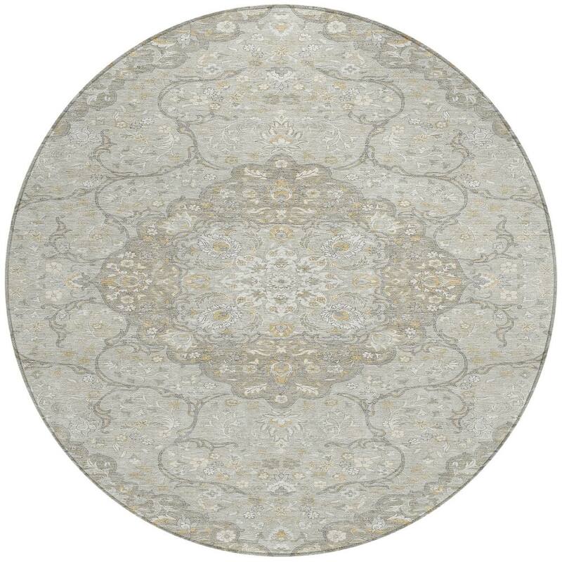 HomeRoots Medallion Traditional Rectangle Outdoor Rug