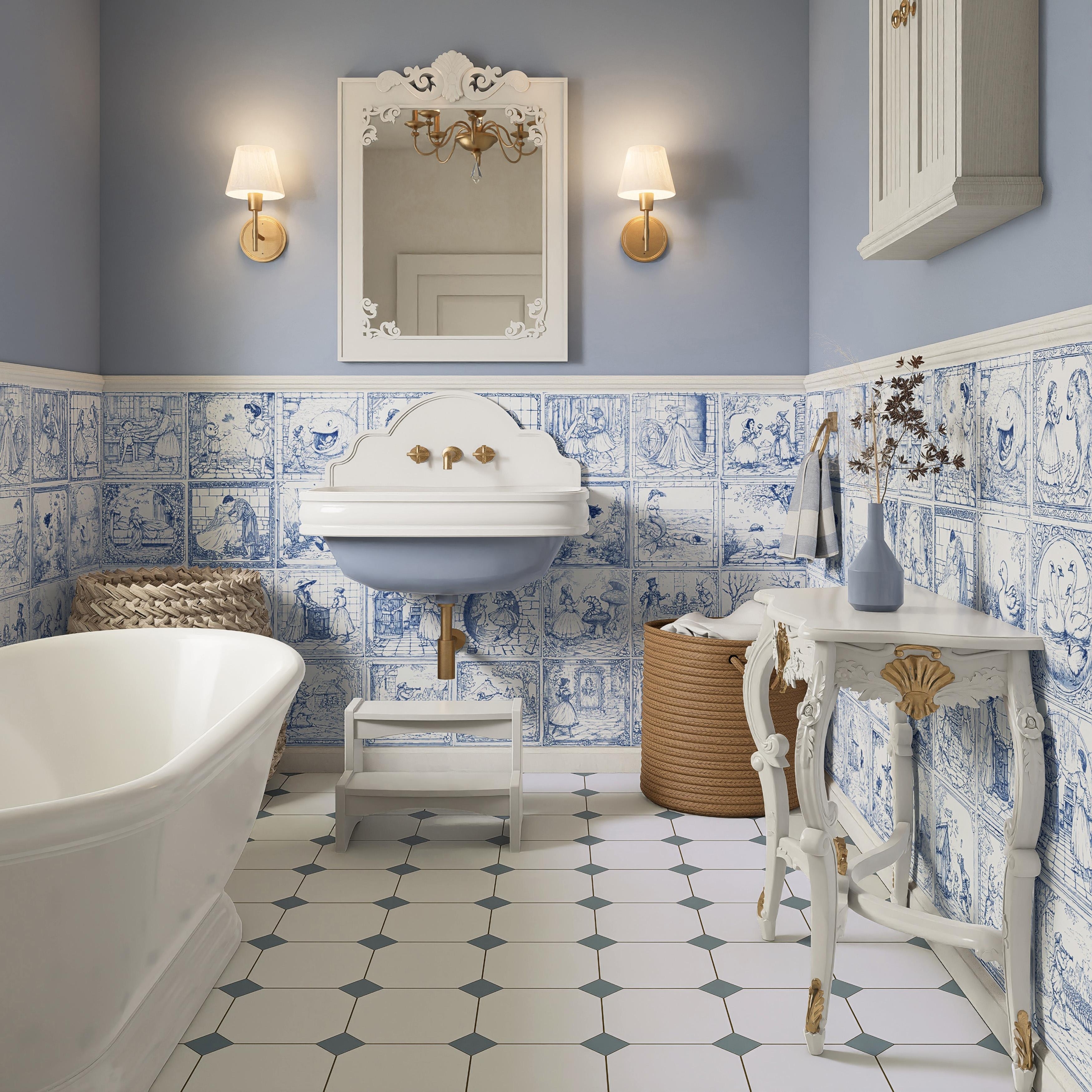 Merola Tile Once Upon A Tile 9-3/4" x 9-3/4" Porcelain Floor and Wall Tile