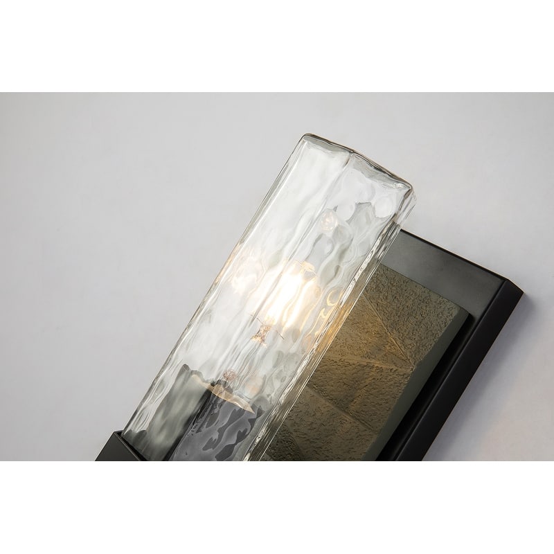 Navarre 1 Light Wall Sconce in Black and grey