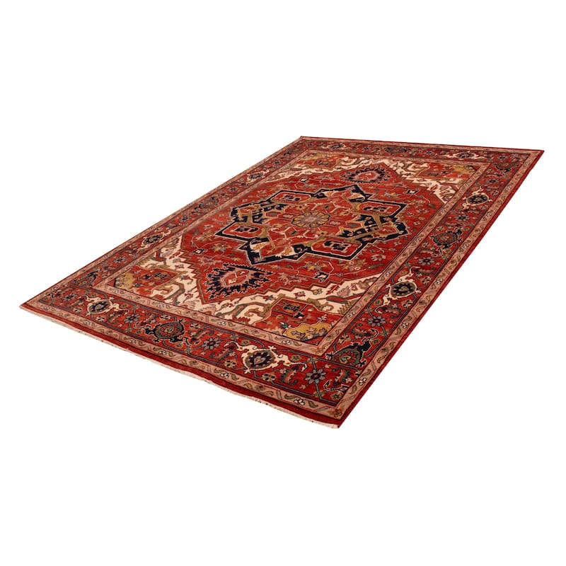 ECARPETGALLERY Hand-knotted Serapi Heritage Dark Copper Wool Rug - 10'0 x 13'10